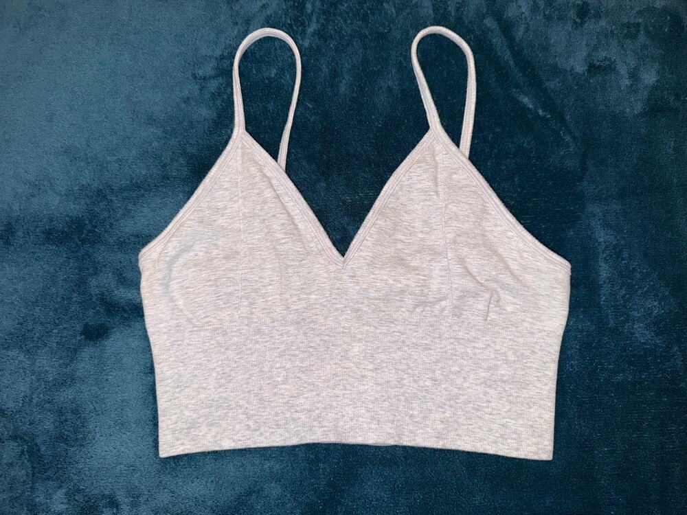 Alo Yoga Seamless Delight Bralette Athletic Heather Grey Medium